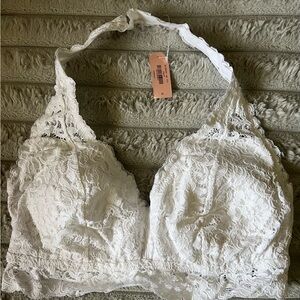 Dobreva White Lace Bralette NWT XL